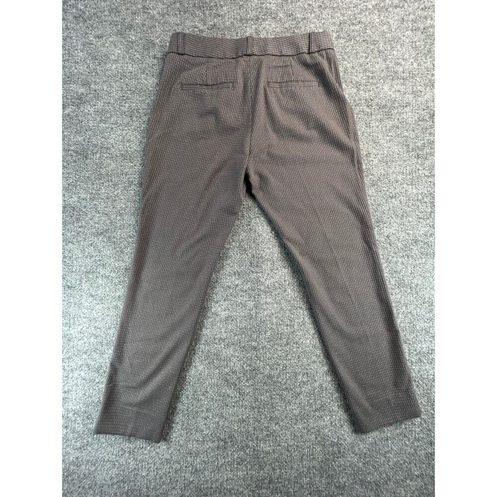 Banana Republic Sloan Petite 2 Gray Pinstripe Ankle Dress Pants Women's - Picture 2 of 10
